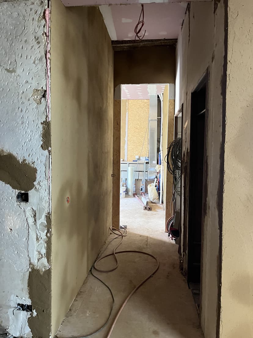 The hallway in the building